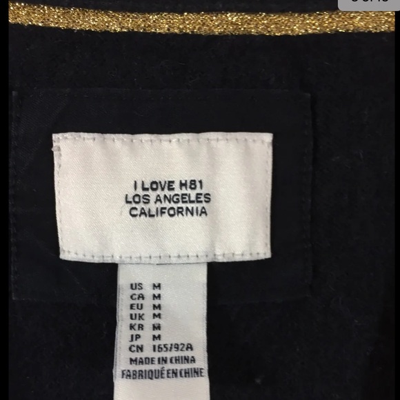 I Love H81 Women Cardigan Button Down Black Medium V Neck Wool Blend - Picture 3 of 9